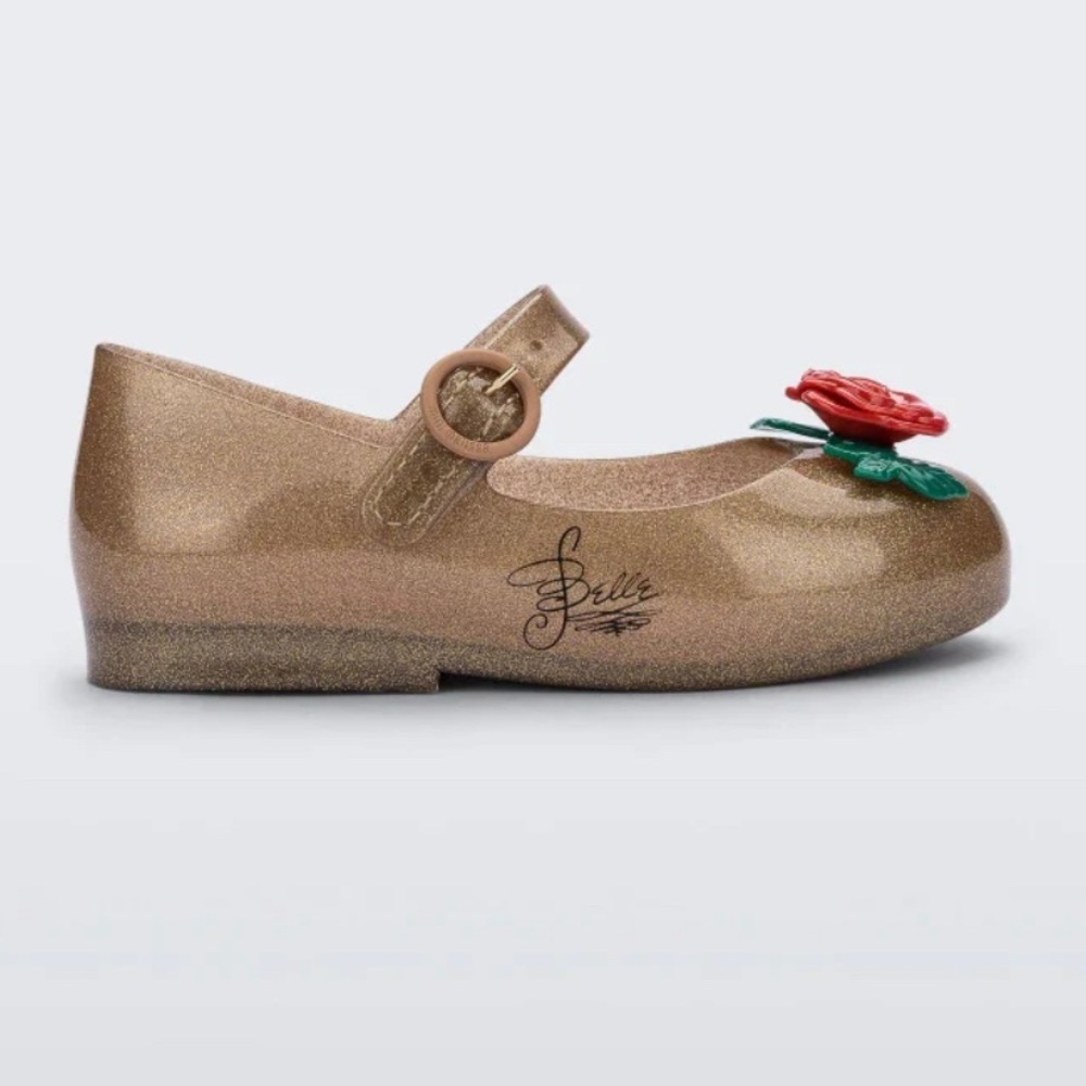 Mini Melissa Disney’s The Beauty and The Beast Toddler 9 Jelly Flats BRAND NEW